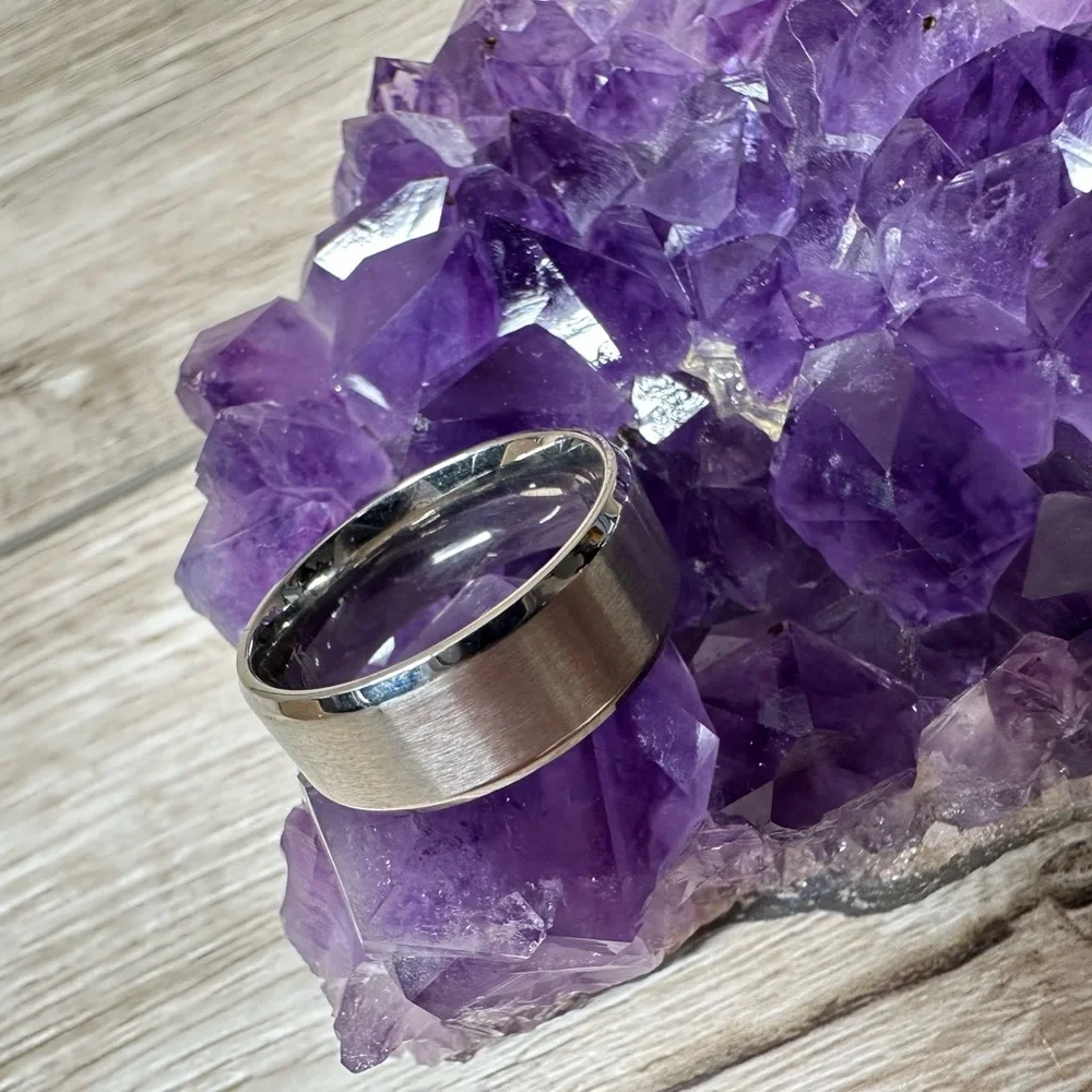 Tungsten‎ Steel Men’s Ring Size 10